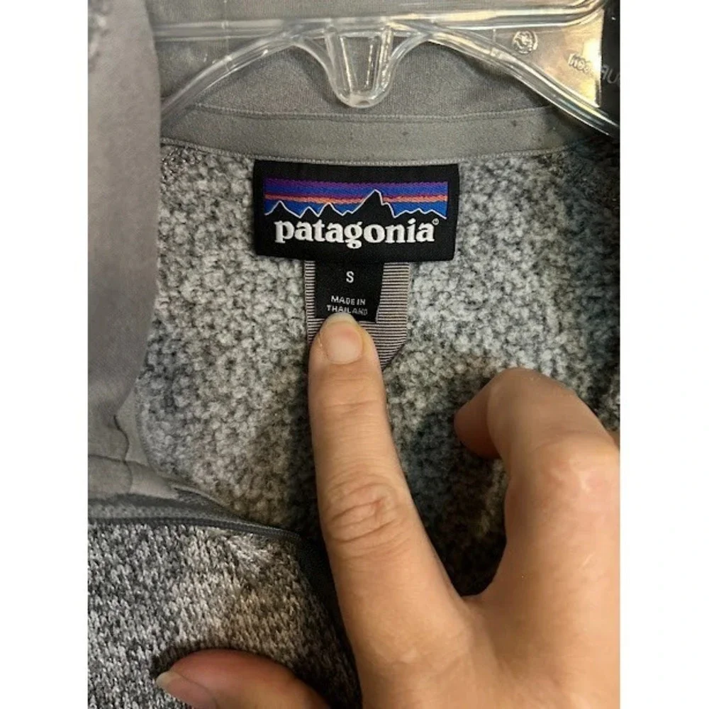 Patagonia Better Sweater Women's Small 1/4 Zip Fleece Gray Missing Chest Logo